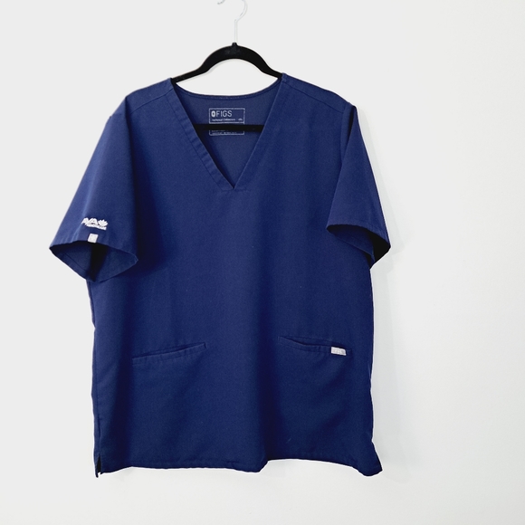 Figs Shirts Figs Casma Midnight Navy Blue Branded Scrub Top Xxl